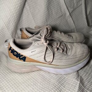 Hoka One One Arahi 4 Womens Running Shoes Size 9 Cream Tan Road Sneakers